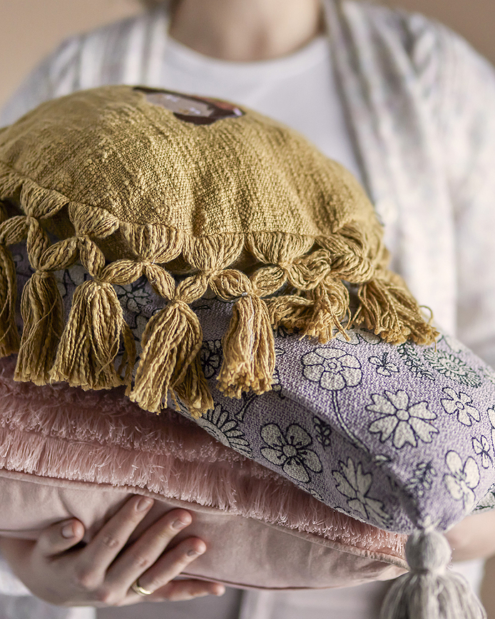 Elinna Coussin Décoratif, jaune