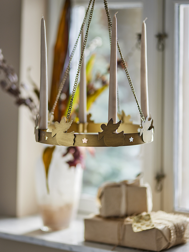 Elmir Porte-Bougie à suspendre, doré