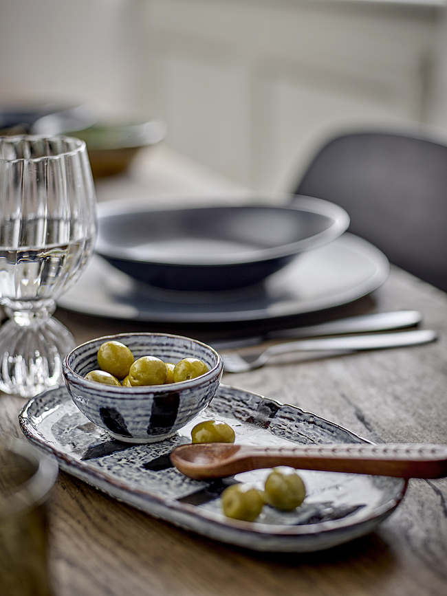 Ever Pladenj za serviranje, 24,5 cm, modro-črn