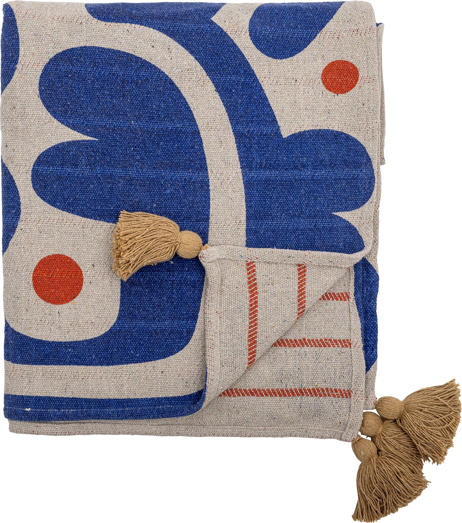 Eviaya Decke 160 x 130 cm beige-blau