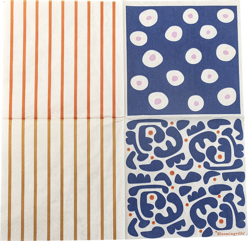 Eviaya Serviettes en Papier 33 x 33 cm, Lot de 20