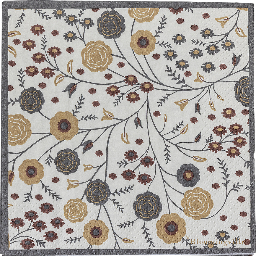 Eydis Serviettes en papier, 33 x 33 cm, Lot de 20