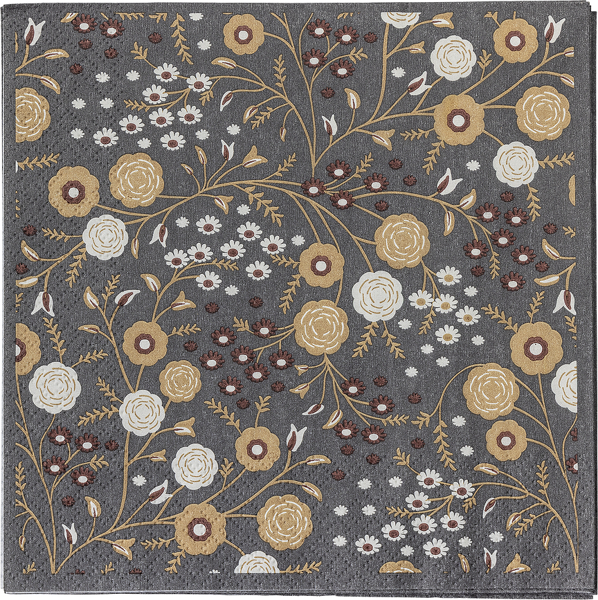 Eydis Serviettes en papier, 33 x 33 cm, Lot de 20