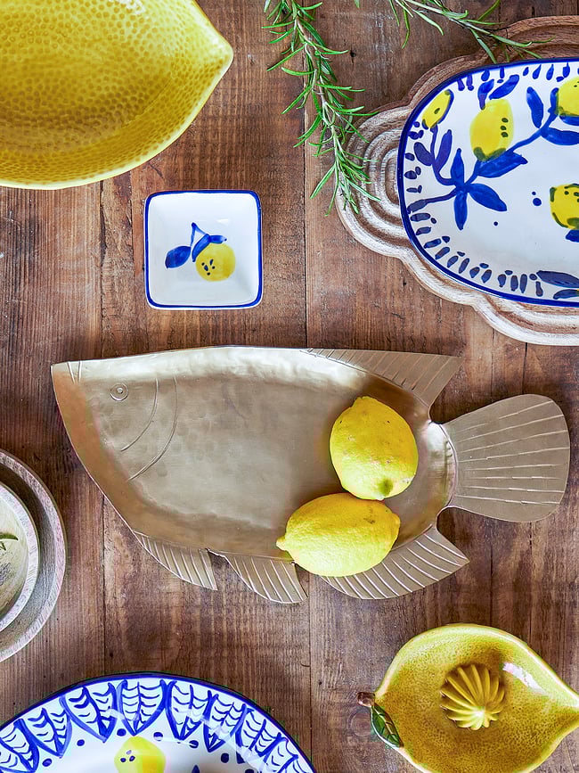 Fabius Pladanj dekorativni metalni zlatni 35,5 cm