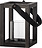 Farol Lyra, 20 cm, negro
