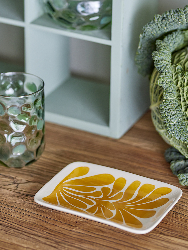 Fauni Plat de service 11,5 x 15 cm, jaune