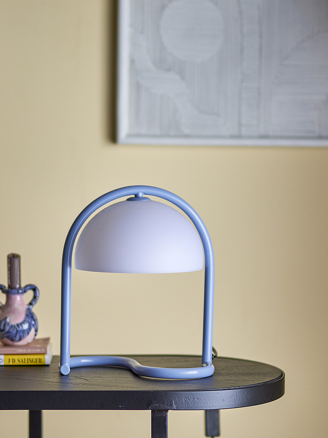 Favour Lampe de Table 29,5 cm, blanche et bleue