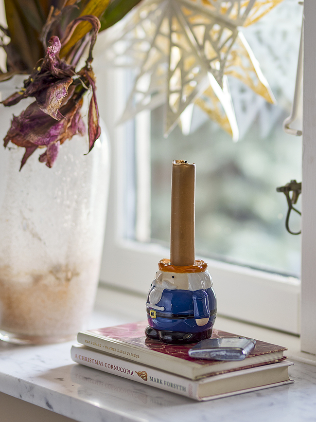 Feast Bougeoir pour bougie classique, 7 cm, bleu