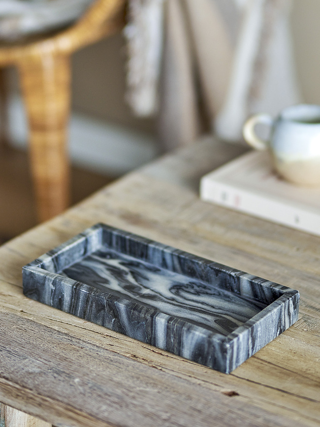 Feliza Δίσκος, 25 εκ., γκρι, μαρμάρινος