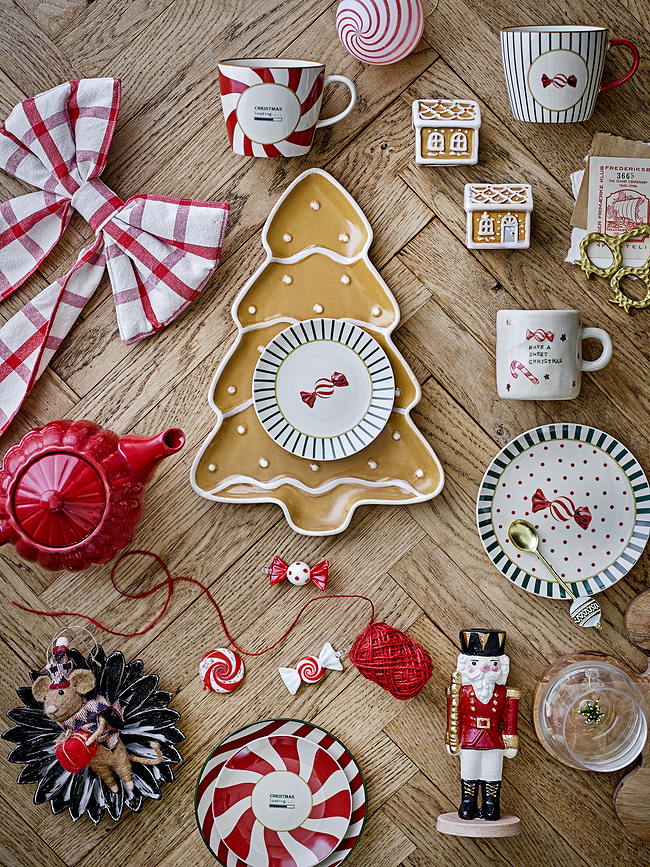 Festive Μπάλες, με σχέδιο καραμέλας, 6 εκ., 3 τμχ