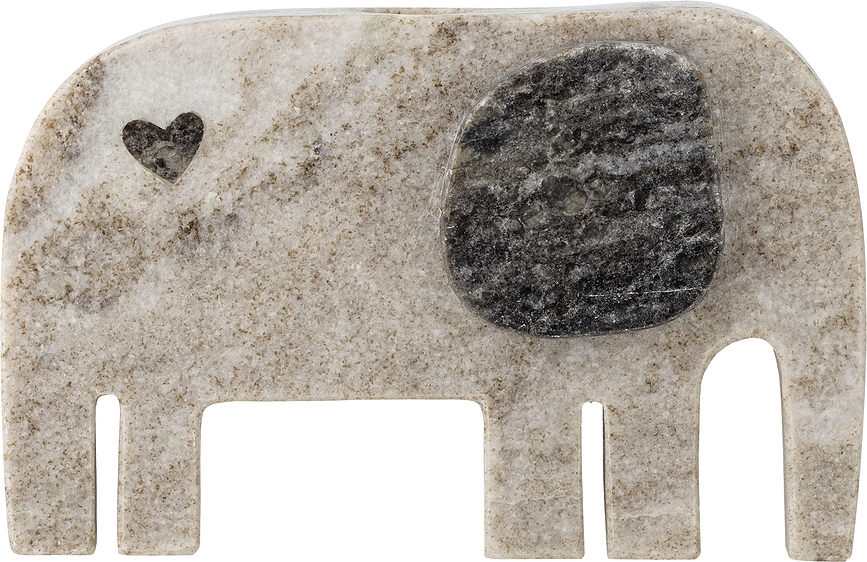 Figura decorativa de mármol Camy, elefante