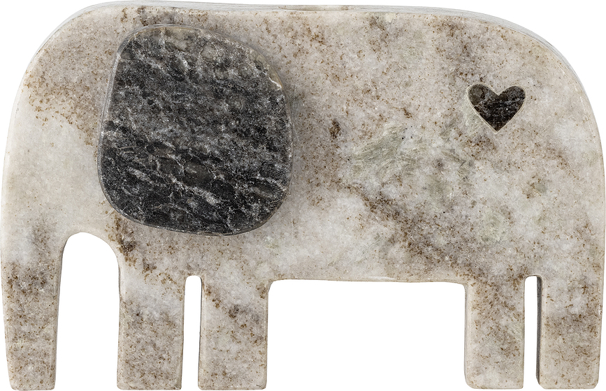 Figura decorativa de mármol Camy, elefante