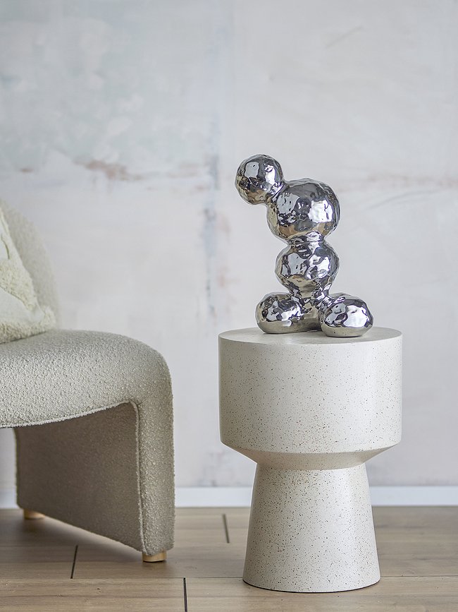 Figura decorativa Bobby, 33,5 cm, plateada