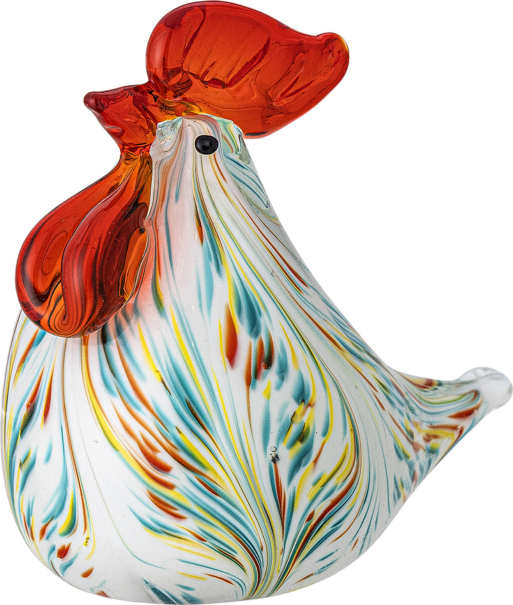 Figura decorativa Livie, 9,5 cm, naranja y morada