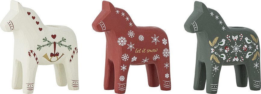 Figuras navideñas Siffer, caballos, 3 unidades