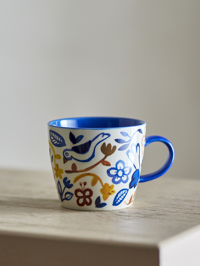 Figuria bekers 300 ml, met blauw oor, 4 st.
