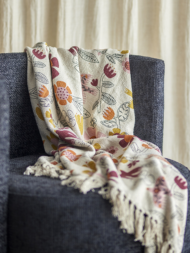 Filt Vivielle med fransar 130 x 160 cm