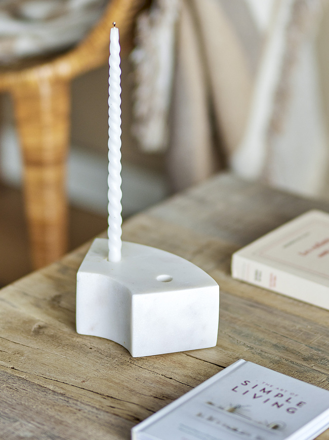 Florida Svečnik, bel, marmor