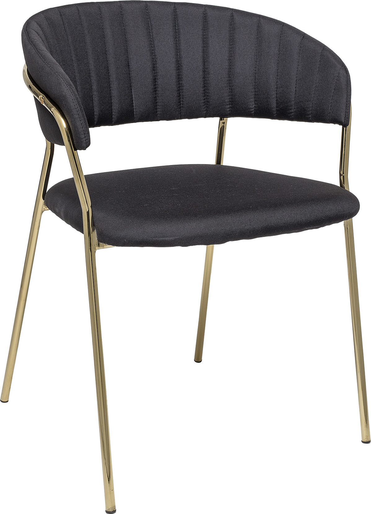 Form Stuhl schwarz auf Stahlbeinen