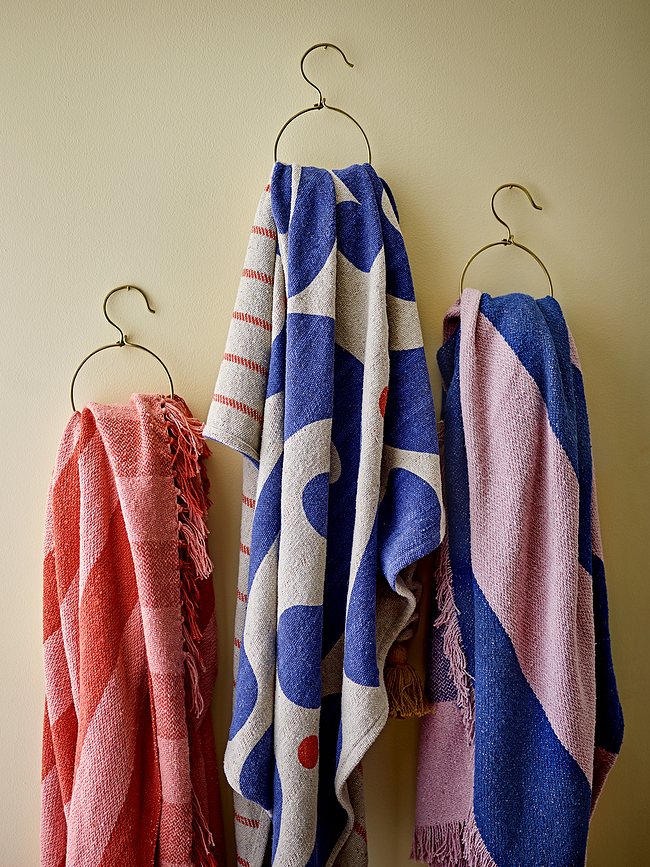 Frello Plaid 160 x 130 cm, rose et rouge