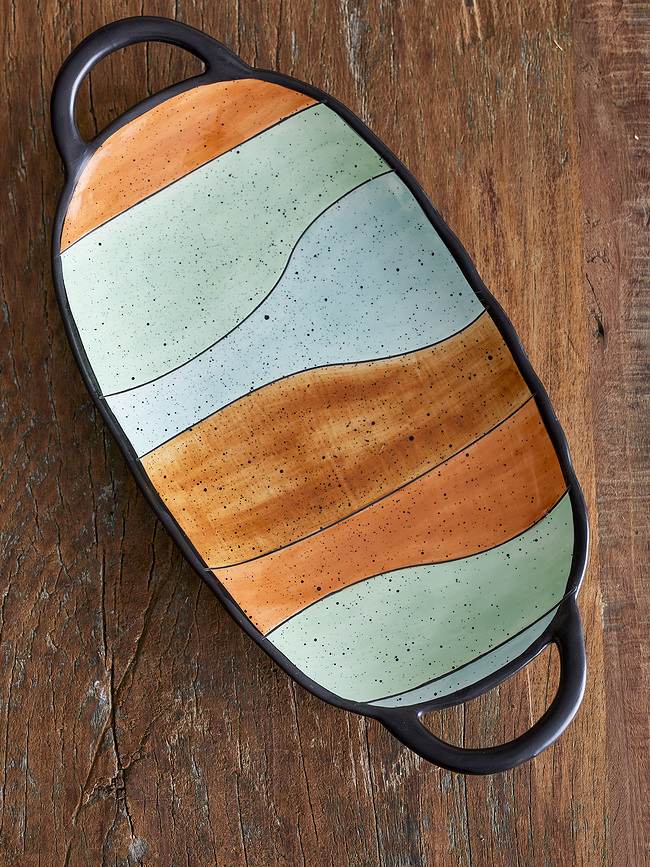 Fuente Lilie, 32,5 cm, amarilla y verde