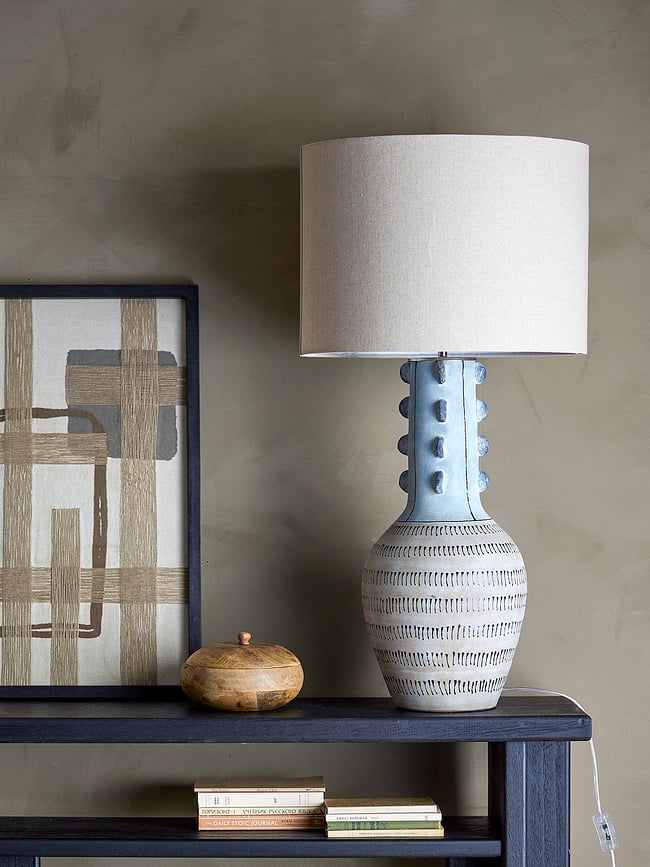 Gadiela Lampa stolna 90 cm bež-plava