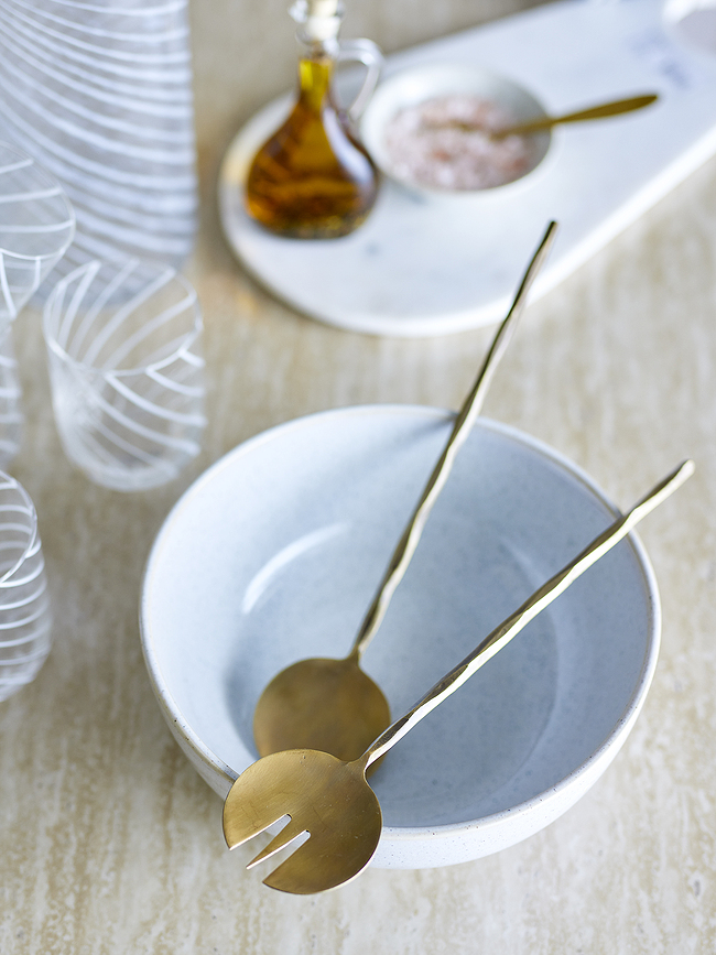 Gaith Couverts à Salade, en laiton, Set 2 pièces