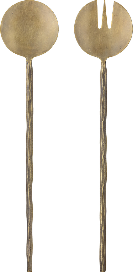 Gaith Couverts à Salade, en laiton, Set 2 pièces