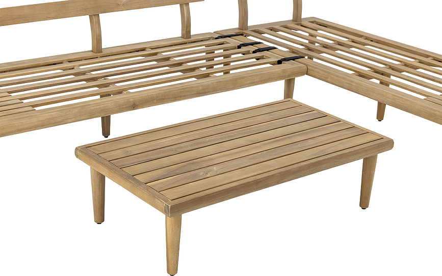 Gartensofa mit Tisch Cesano Lounge, 3-teilig