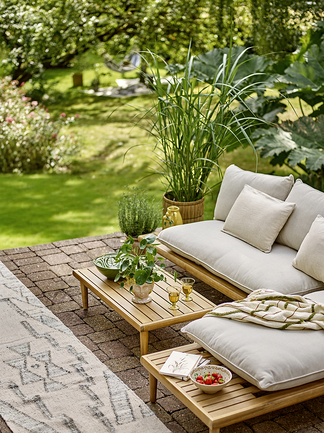 Gartensofa mit Tisch Cesano Lounge, 3-teilig