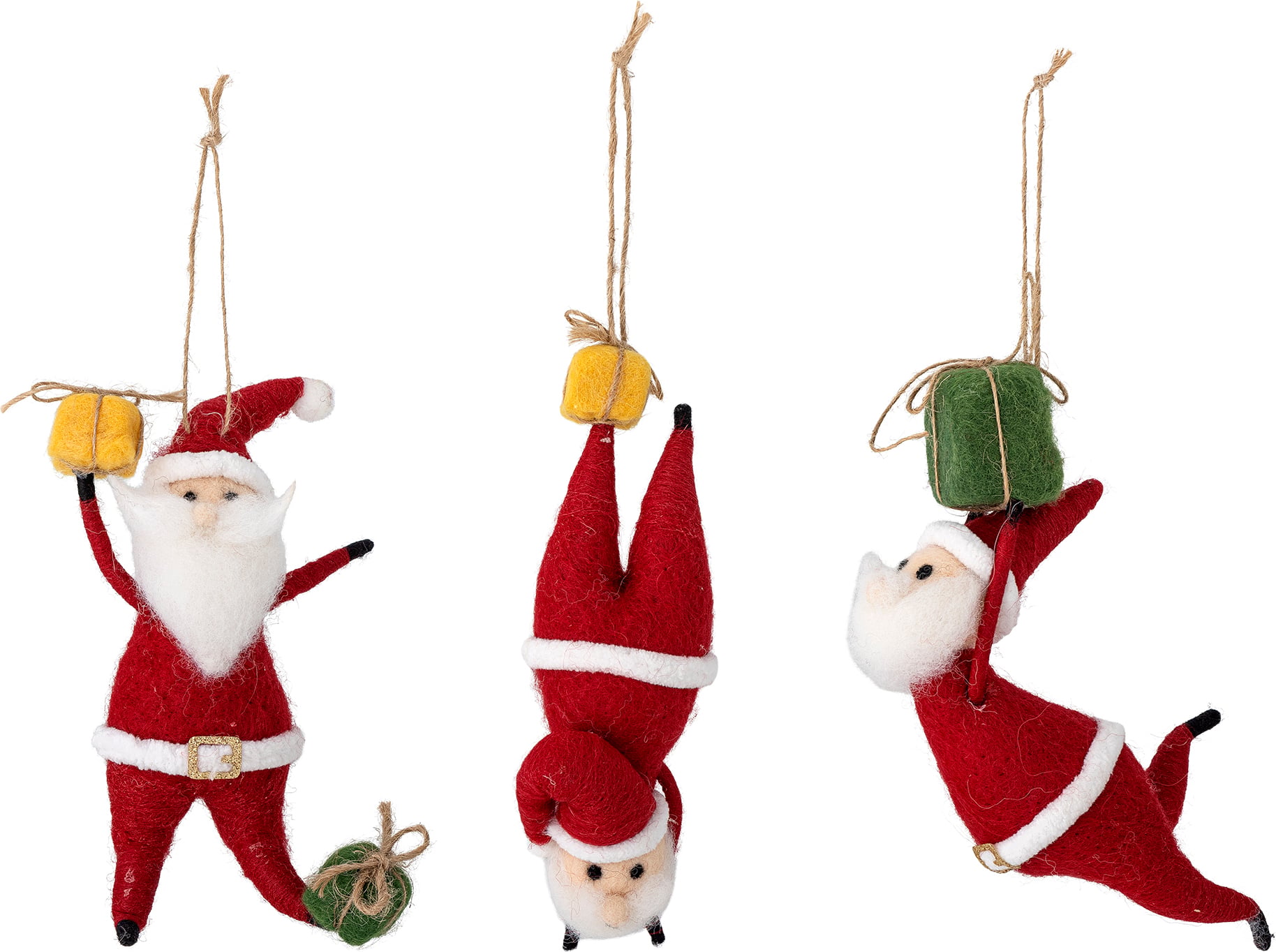 Giles Christbaumschmuck Weihnachtsmann 17 cm, rot, 3 St.