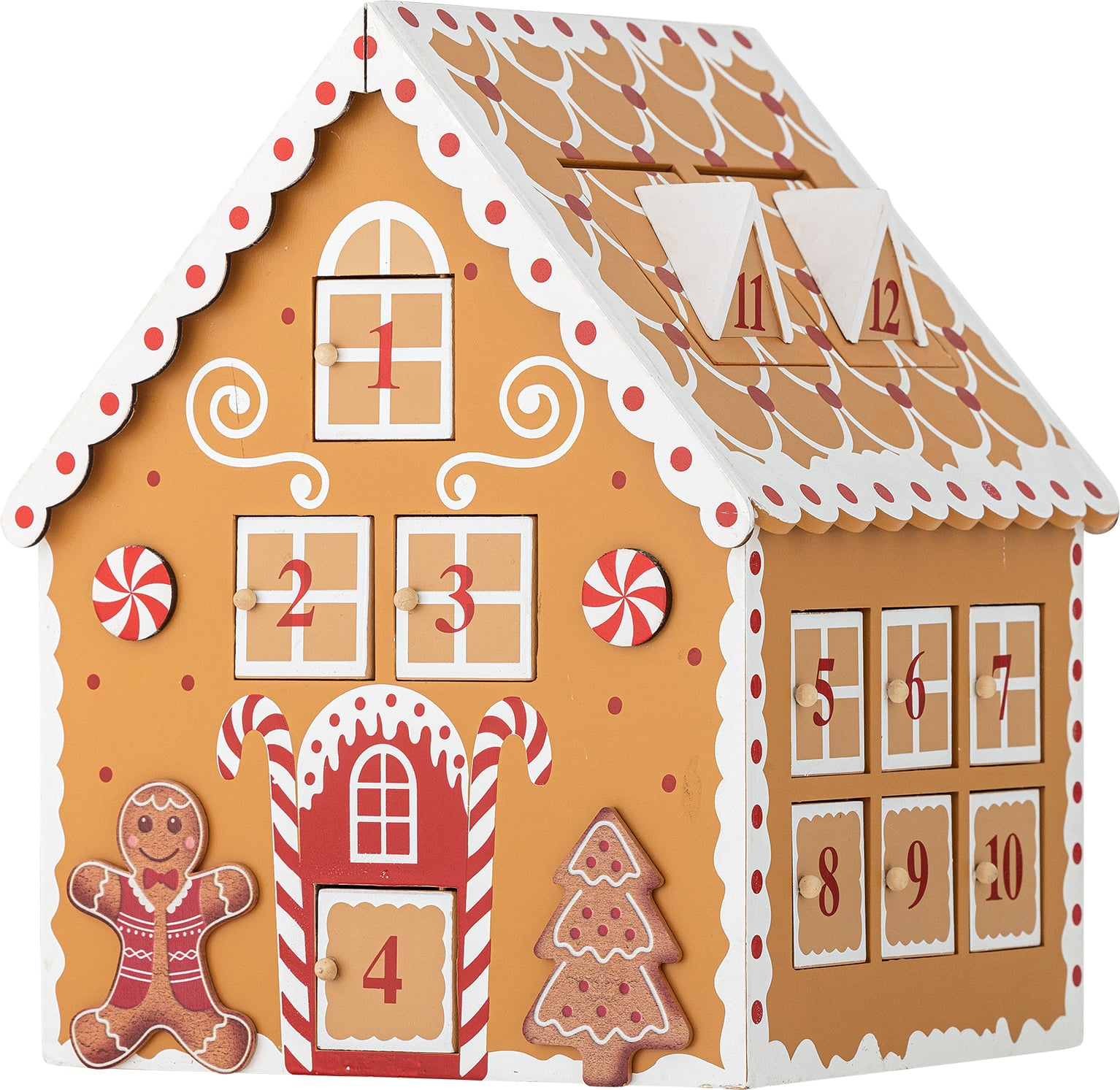 Ginnie Adventskalender Haus 27,5 cm, braun