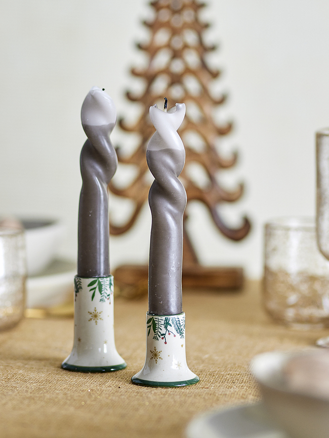 Grazia Bougeoirs pour bougies classiques, Lot de 2