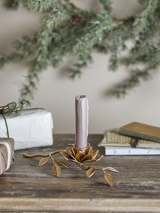 Gretchen Bougeoir pour bougie chandelle, doré