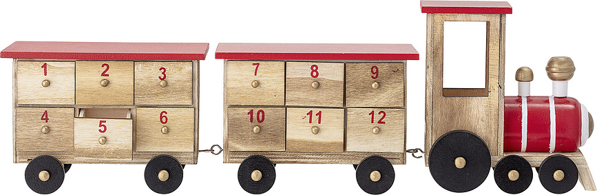 GrunK Calendrier de l'Avent en forme de train, 46 cm