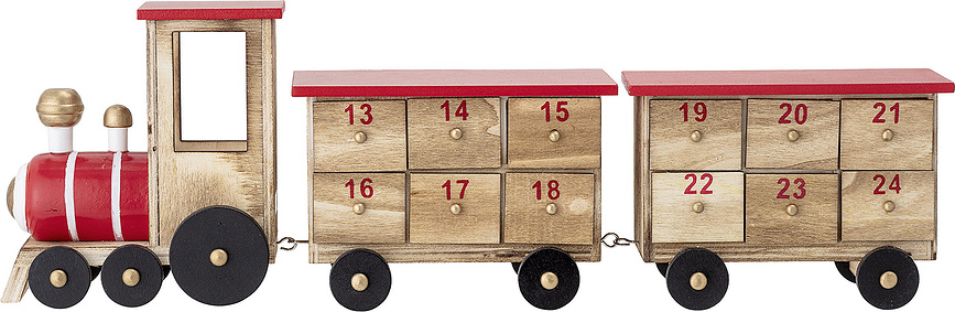 GrunK Calendrier de l'Avent en forme de train, 46 cm