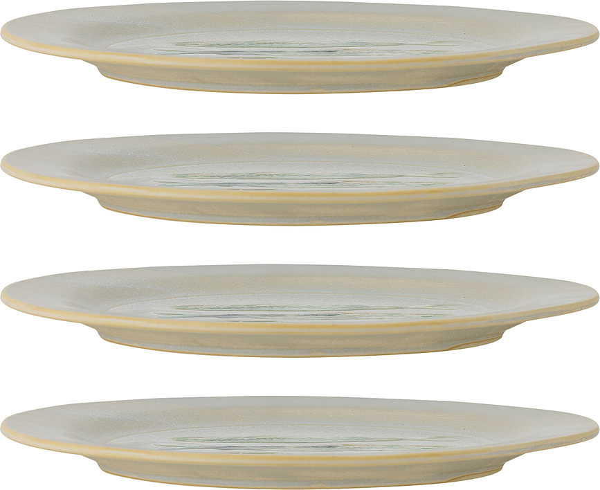 Hadden Assiettes plates 27 cm, rouges, Lot de 4