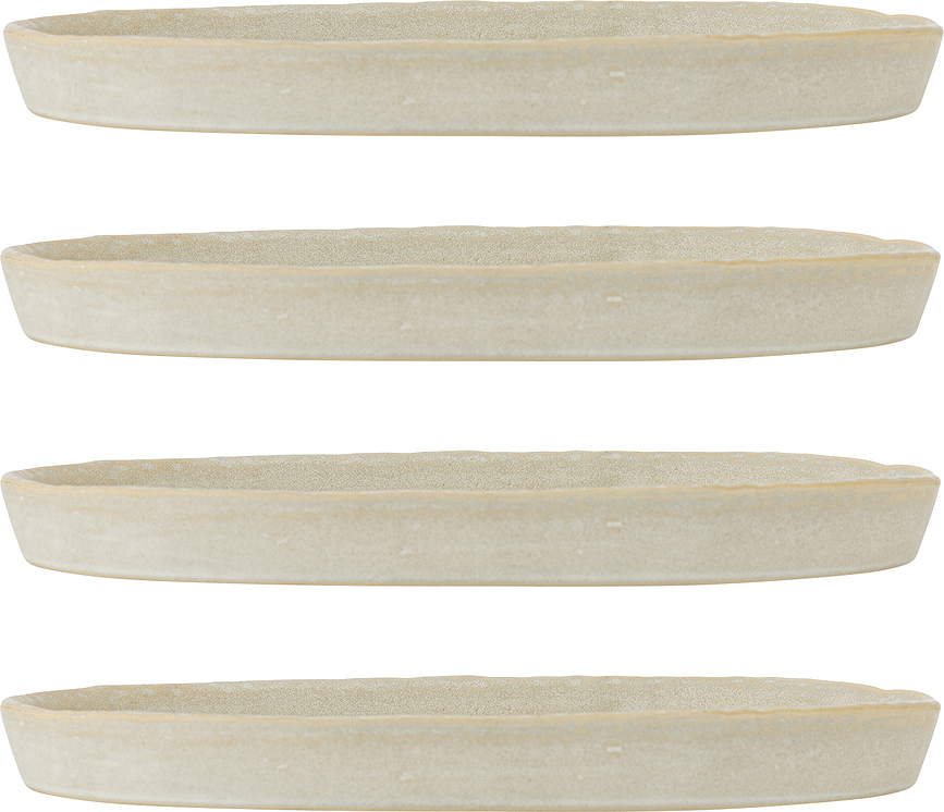 Hadden Assiettes Plates ovales, 29 cm, Lot de 4