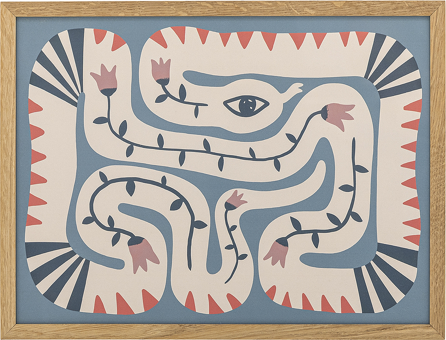 Hebi Πίνακας με κορνίζα, 32 x 42 cm