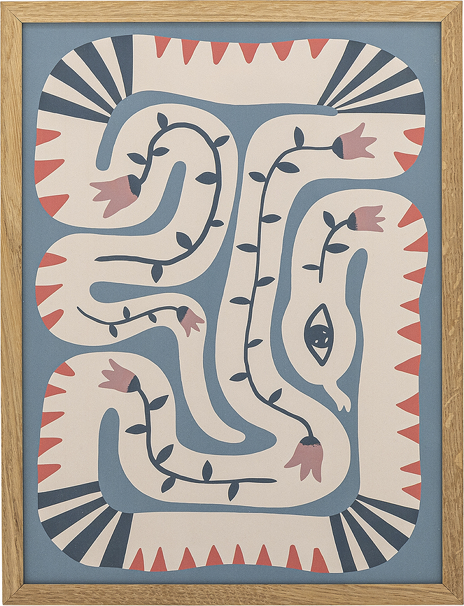 Hebi Πίνακας με κορνίζα, 32 x 42 cm