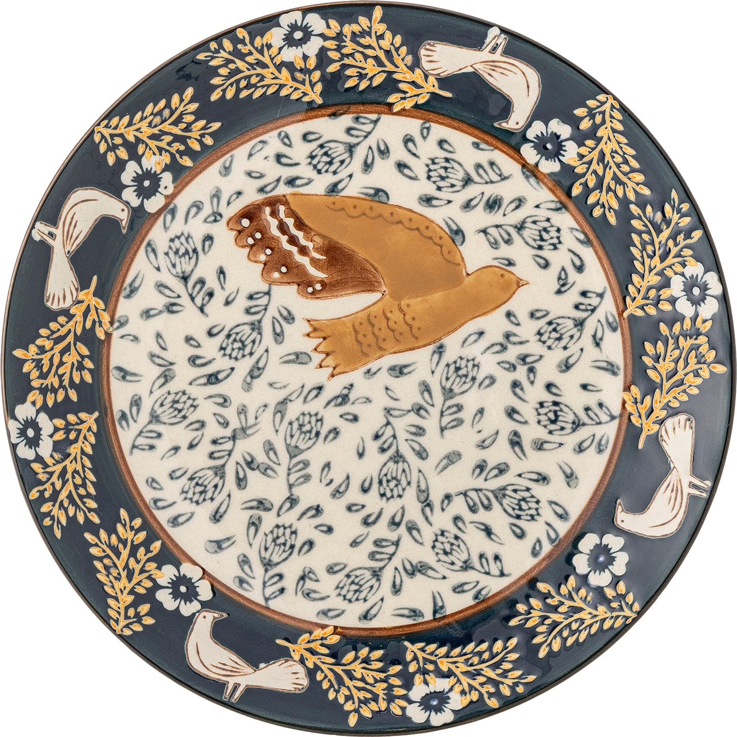 Hezha Dessertteller 16 cm, grün-orange