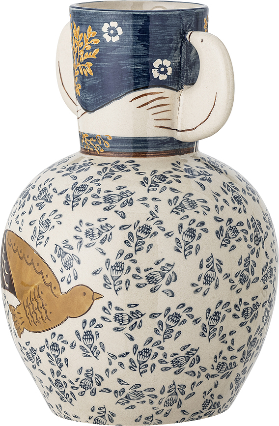 Hezha Vase 23,5 cm, beige-bleu