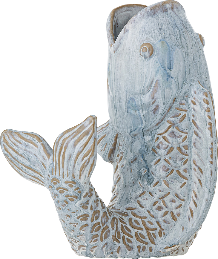 Hiro Βάζο διακοσμητικό, 21 cm, μπλε