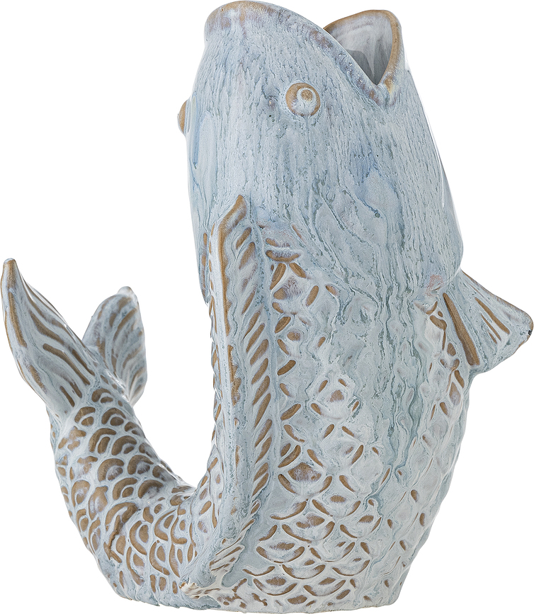 Hiro Βάζο διακοσμητικό, 21 cm, μπλε