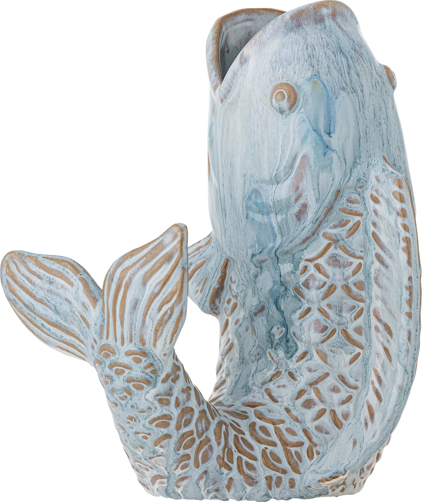 Hiro Dekorative Vase 21 cm blau