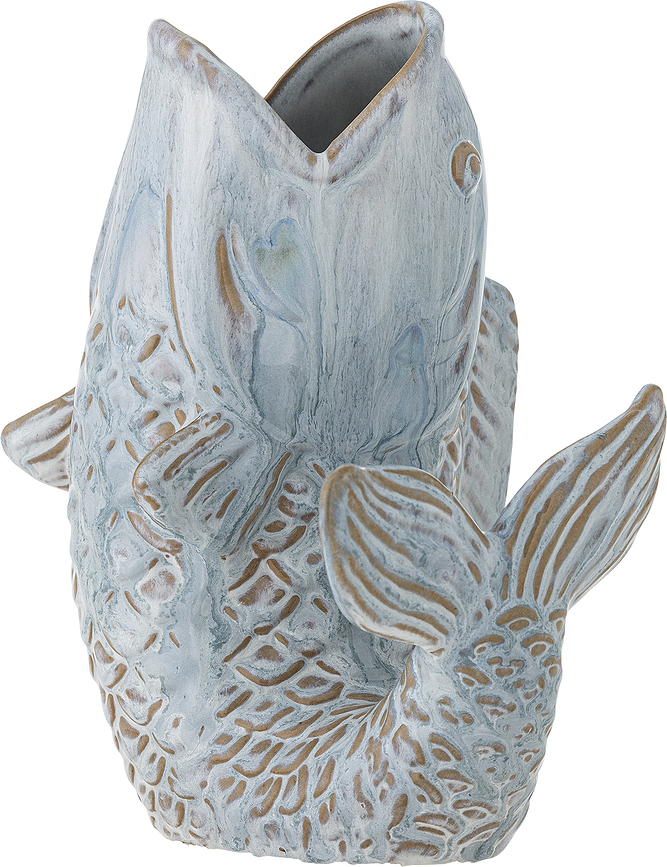 Hiro Vase Décoratif, 21 cm, bleu