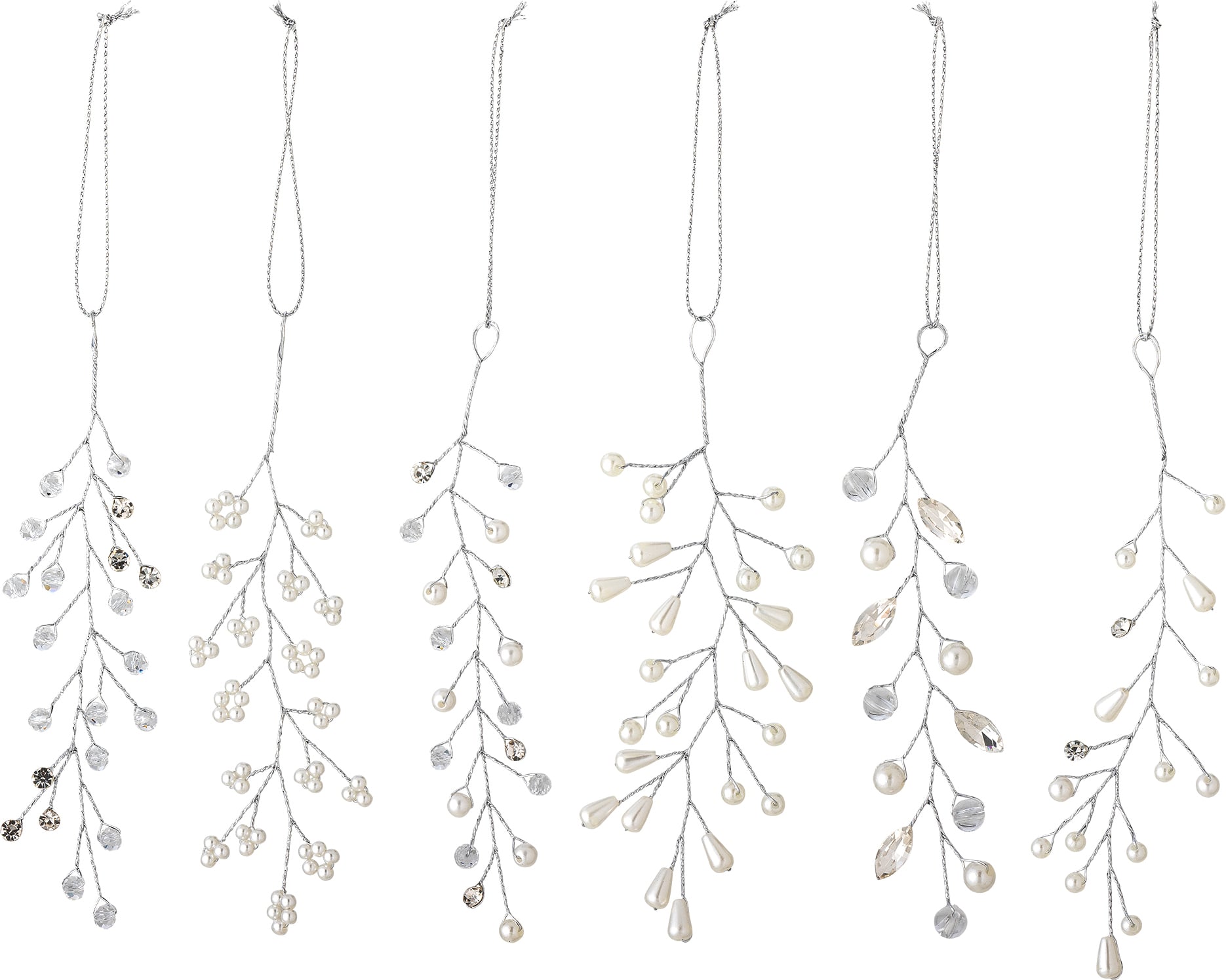 Ikata Christbaumschmuck Zweig 11 cm, transparent, 6 St.