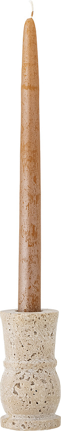 Ilise Bougeoir pour bougie classique, 10 cm, travertin
