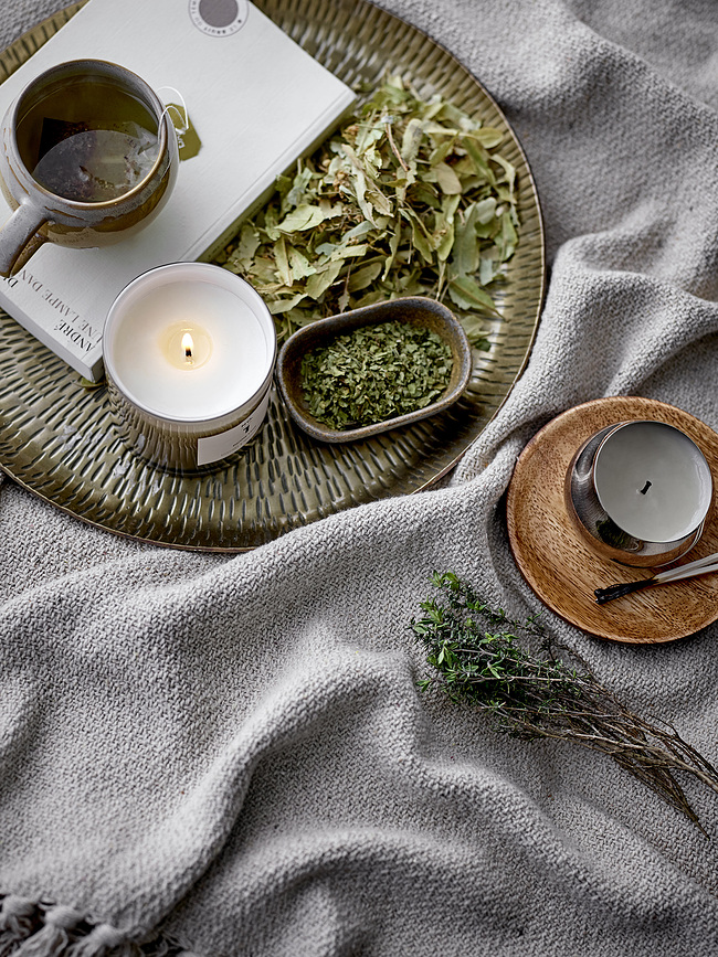 Illume No.1 Κερί αρωματικό, άρωμα Μαϊντανός-Λάιμ, 5 cm, ασημί