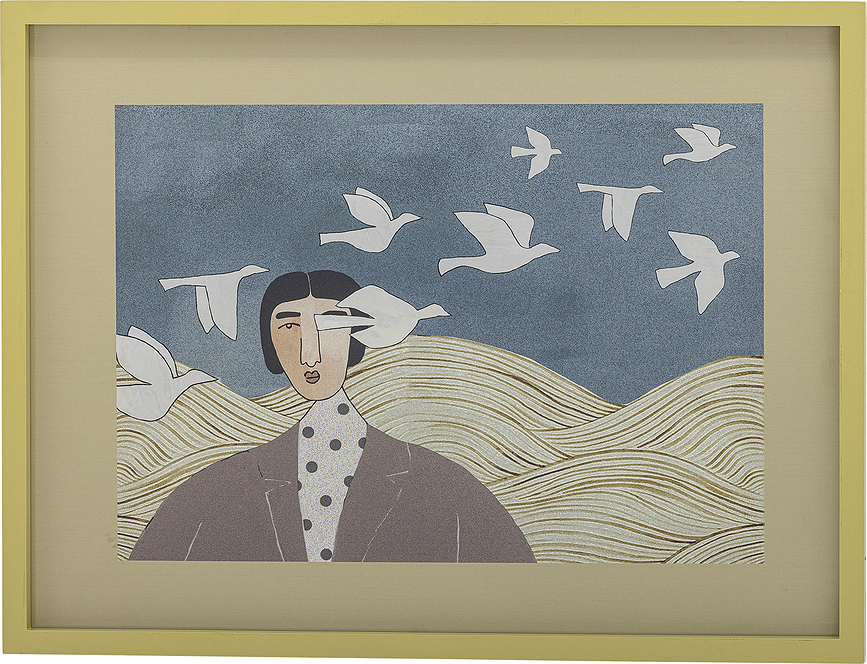Illustration encadrée Flyvielle 47 x 62 cm